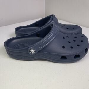 Crocs Men’s Size 8 Classic Clog Navy Blue Women’s Size 10 Sandals Shoes Slip On
